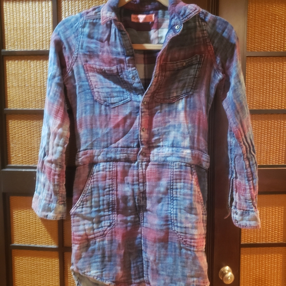 Girls BankNYC plaid flannel dress